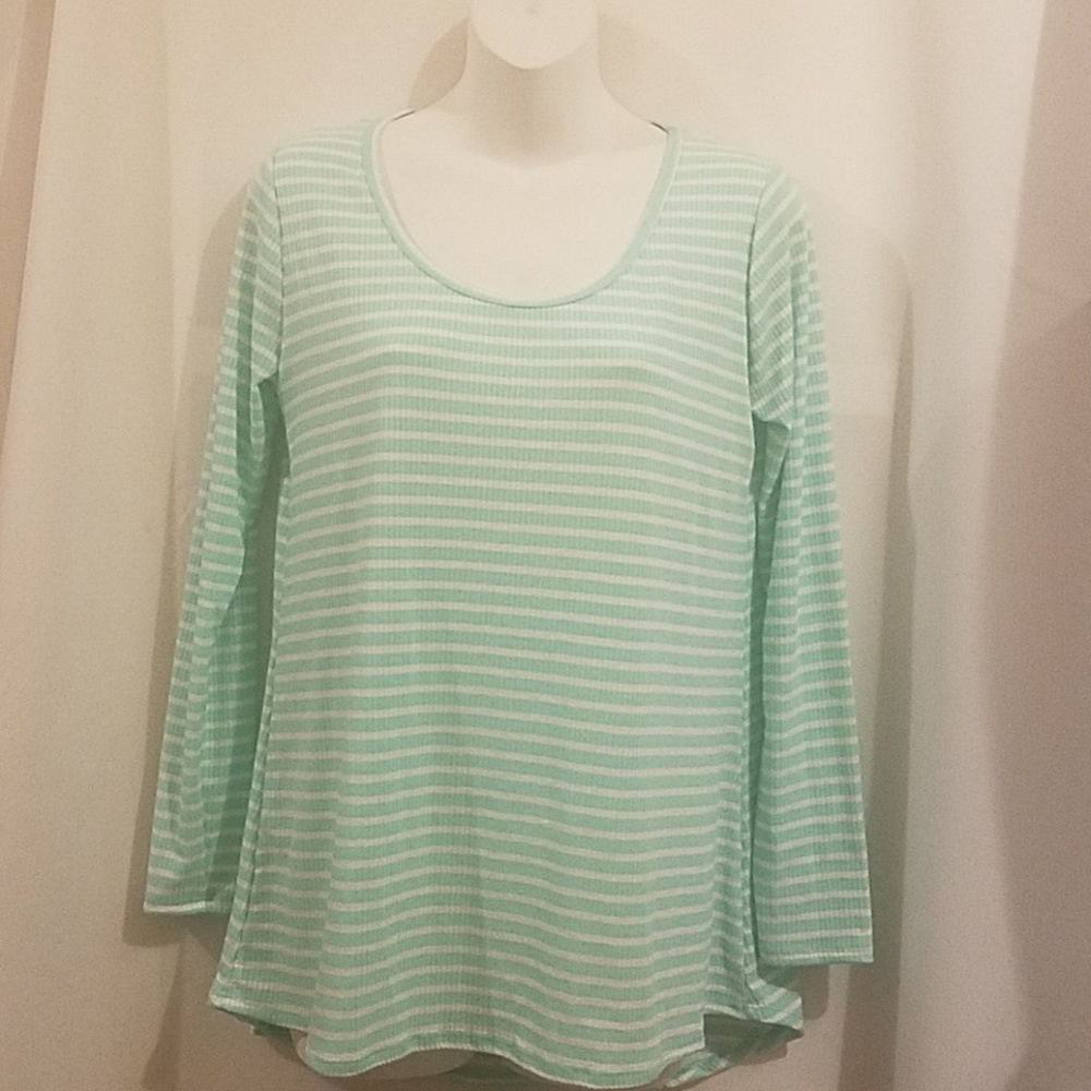 LULAROE MINT STRIPED TUNIC
